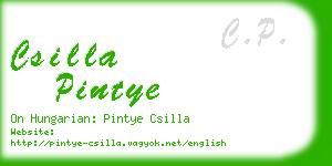 csilla pintye business card